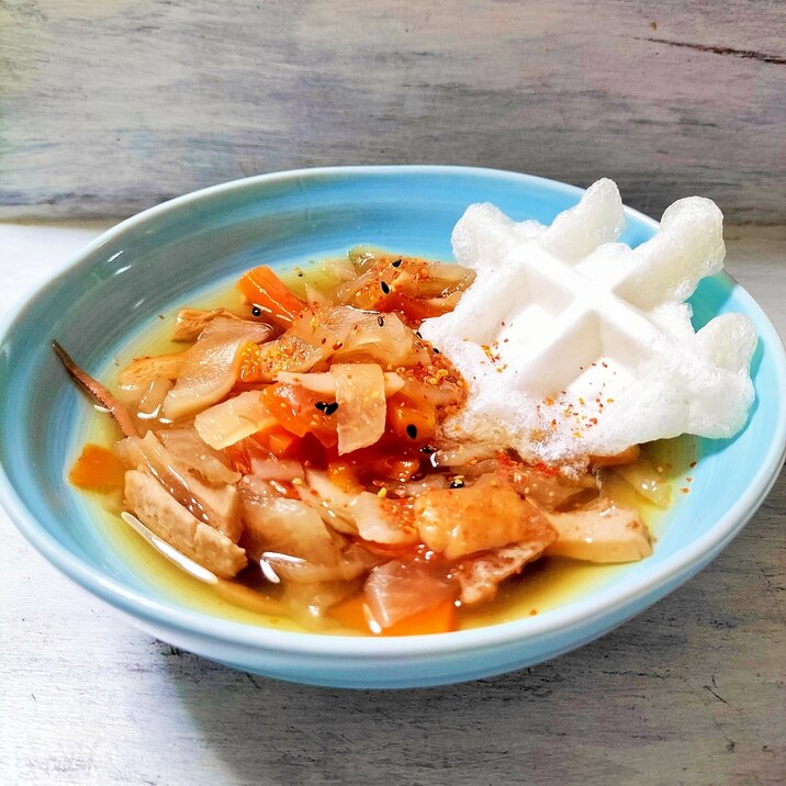 モッフルde雑煮(醤油ベース)